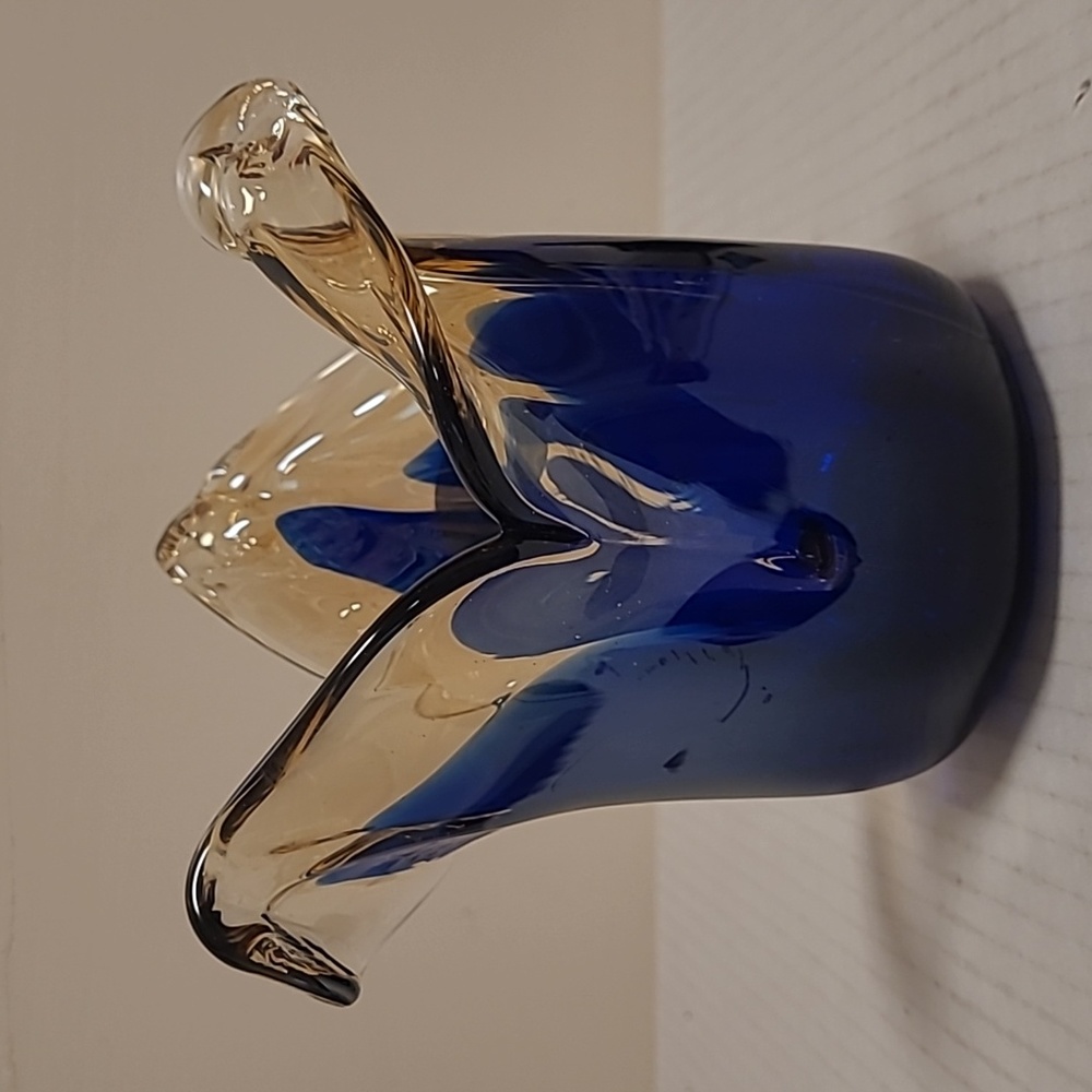 NWT White Cristal Murano Style Vase From Italy